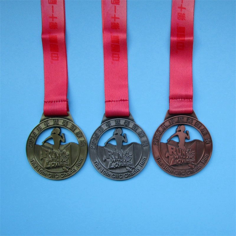 Sportmedaljer och band för att köra medaljer Sport Running