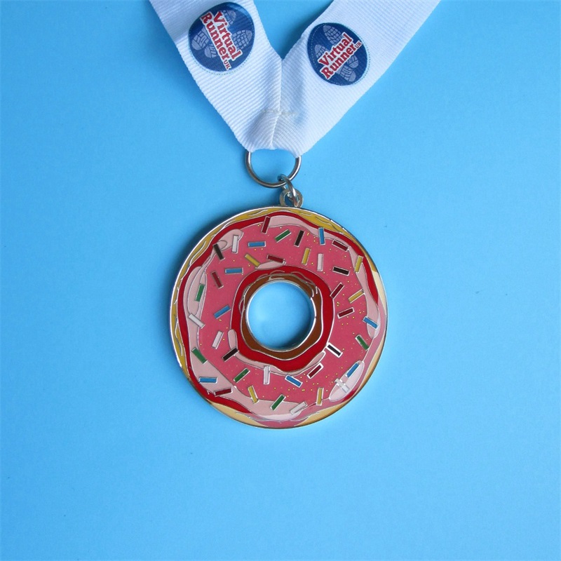 Anpassad metallguldmedalj Färgglad tryckning Virtuell sportmedalj