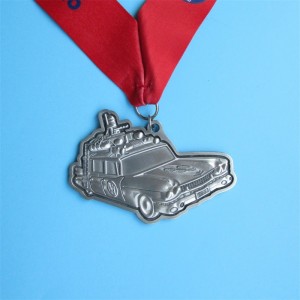Virtual Run Medal Car Design 3D Metal Hanger Guldmedaljer Anpassad sportmedalj