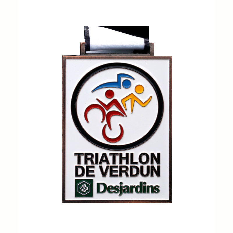 Anpassad form Logo Metal Sport Medal för grossist Triathlon Medal