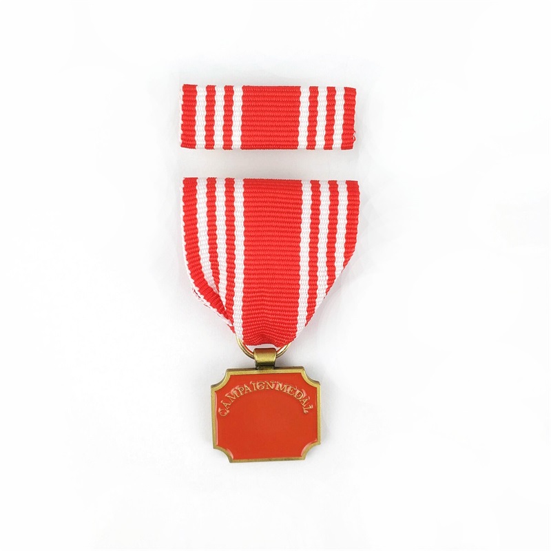 Hard Emamel Pin Medallion Die Cast Metal Badge 3D Aktivitetsmedaljer och utmärkelser hedrar medaljer med kort band